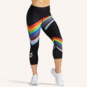 Peloton x WITH Reversible Pride Flag Noir High Waist Capri Legging - Size S